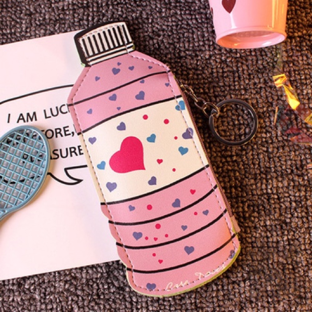 Water bottle coin purse